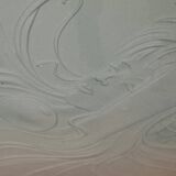 Designer engraved glass headboard