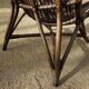 Chaise longue vintage en bambou et rotin avec coussins en cuir, années 1960