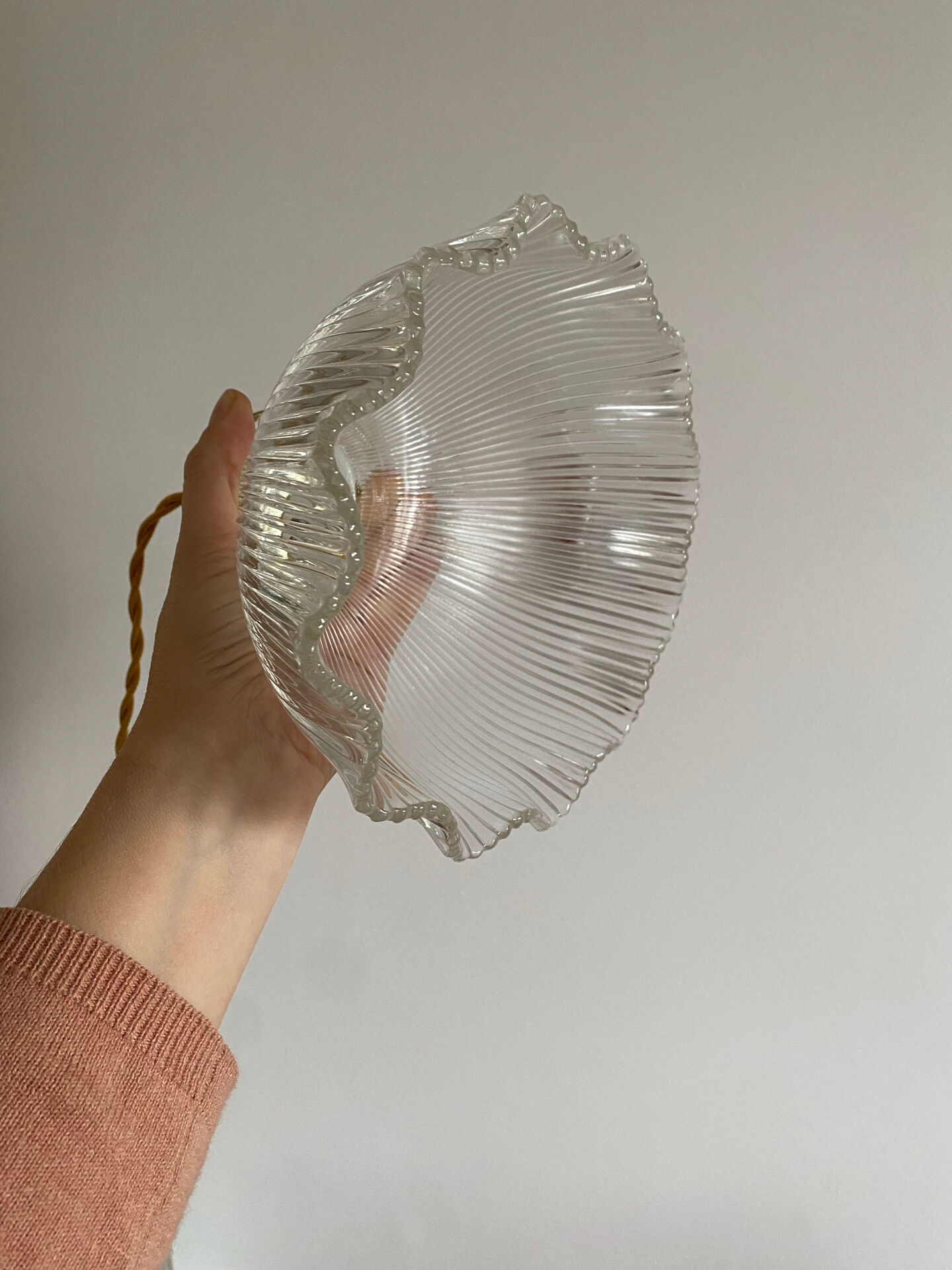 Suspension abat-jour vintage holophane