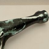 Old vase soliflore céramique " cyclops Annecy " Savoie, vintage 70'