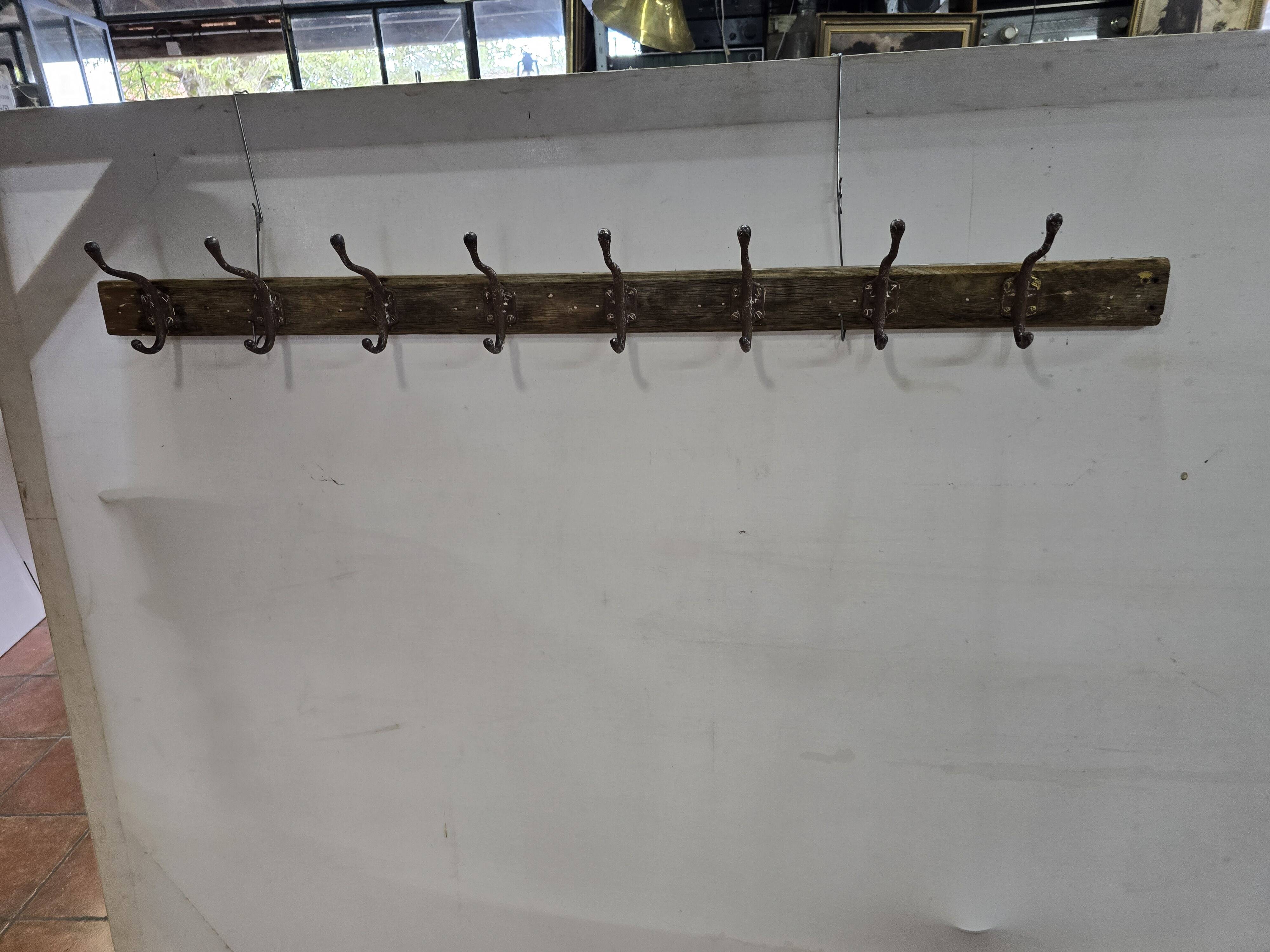 Old school coat rack with 8 hooks