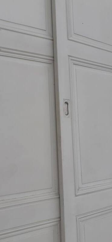 19th century woodwork 2x2 Louis Philippe mirror doors H2.46m L4.5m