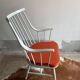White and orange Nesto chair, model Grandessa by Lena Larson for Pastoe