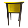 Vintage yellow and black bedside table