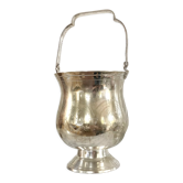 Silver metal ice bucket