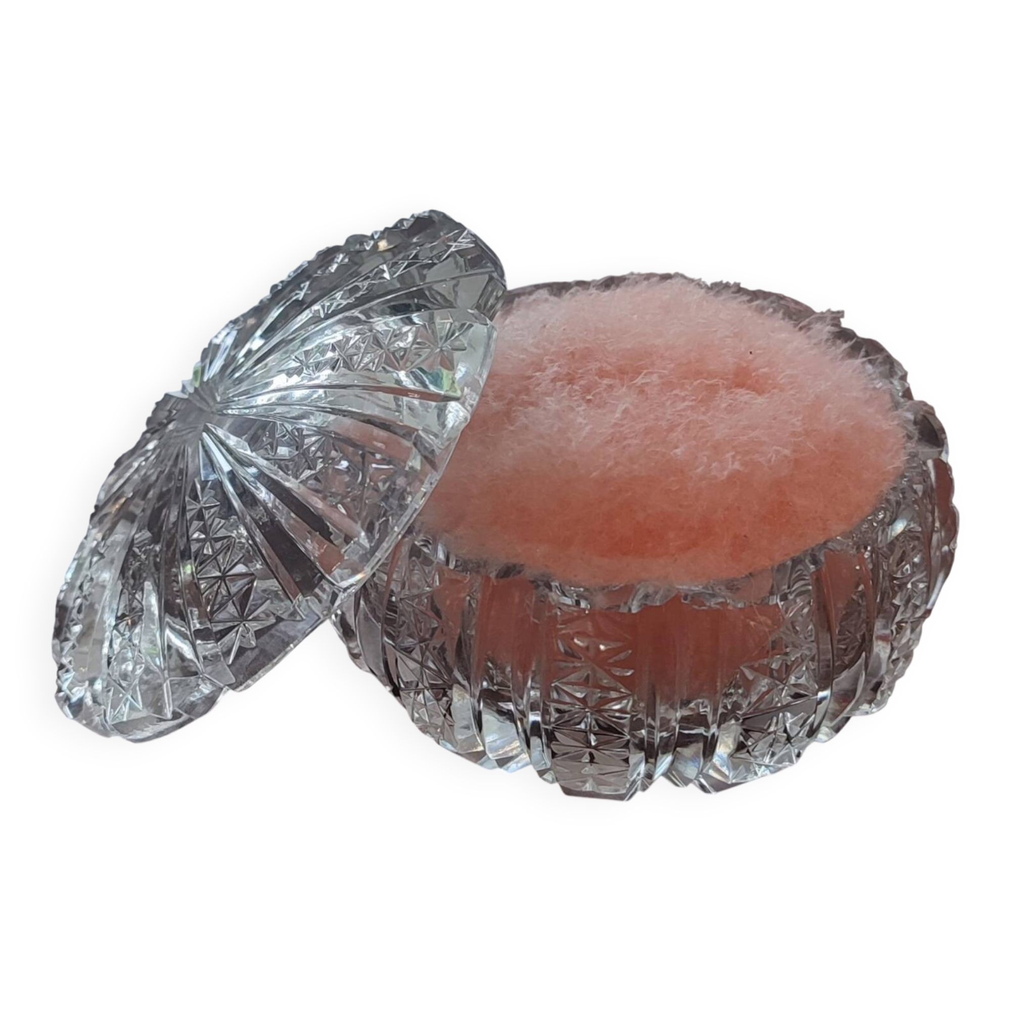 Antique cut glass candy box
