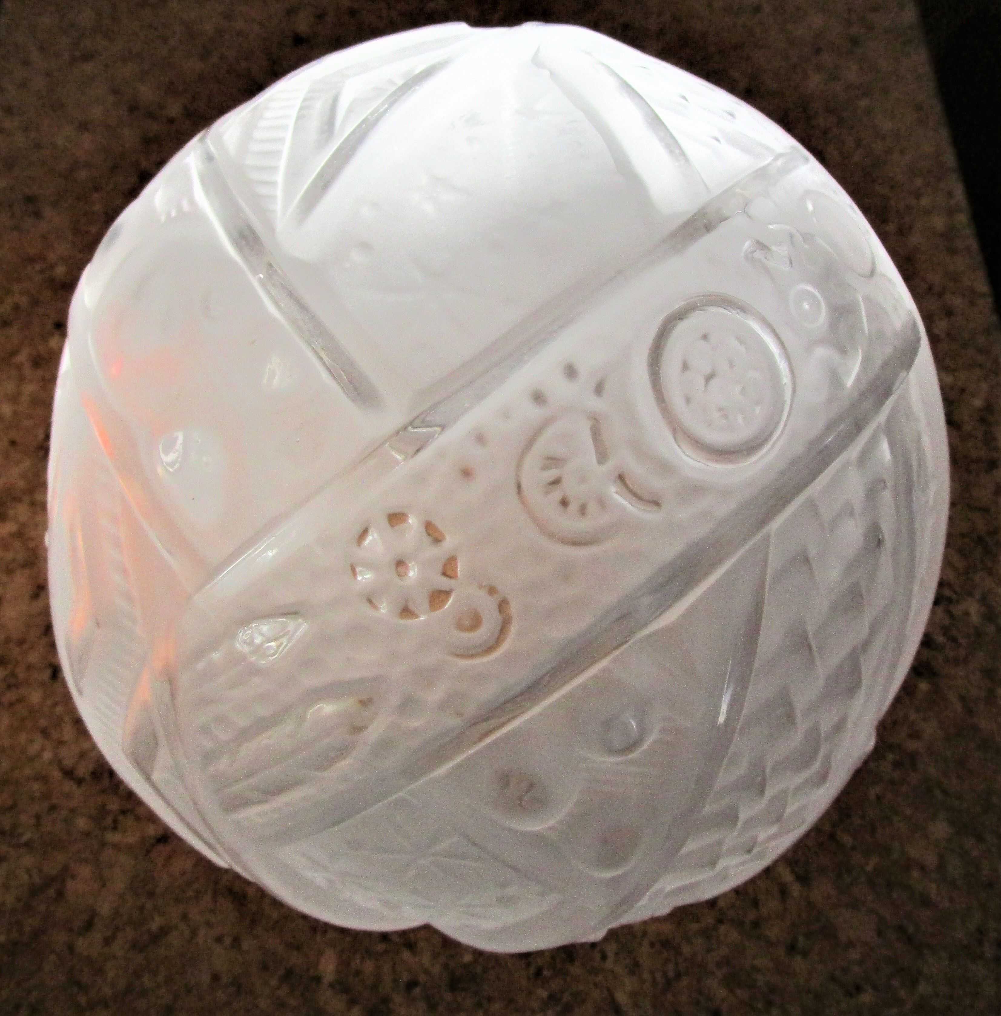 Globe glass ball Muller Brothers Art Deco 30s