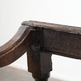 Antique English early 19th century hall bench made of oak
