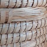 Vintage round straw basket