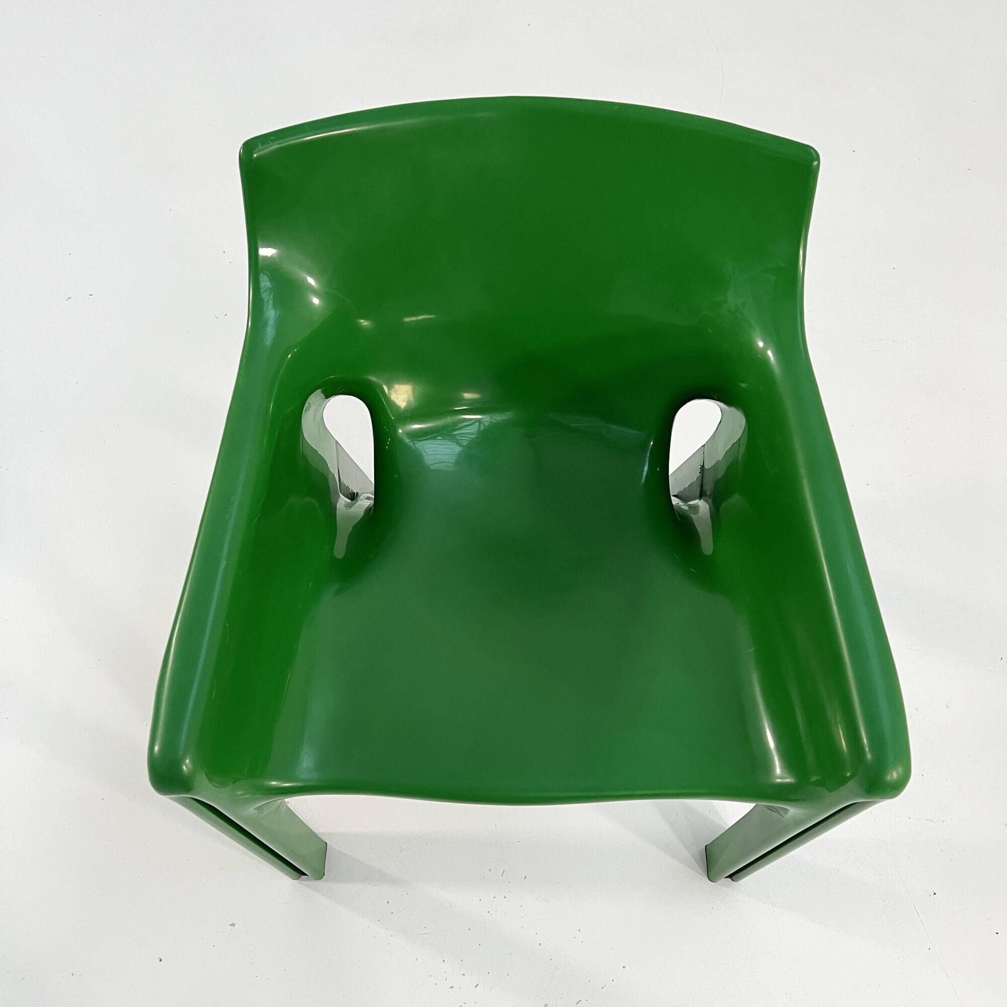 GREEN GAUDI CHAIR BY VICO MAGISTRETTI FOR ARTEMIDE, 1970