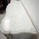 Louis XV style fireplace in veined white marble, 20th century.