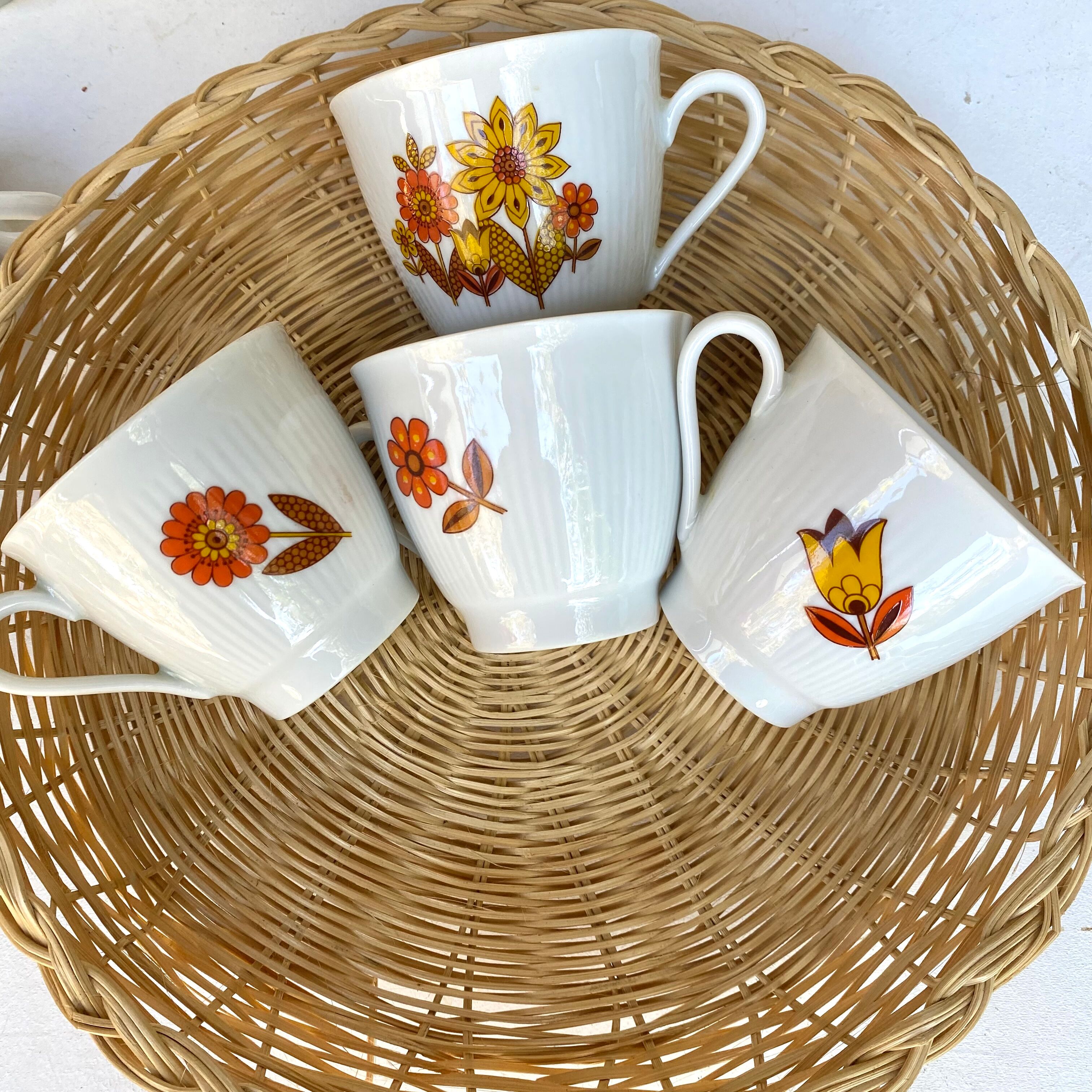 Vintage porcelain coffee cups