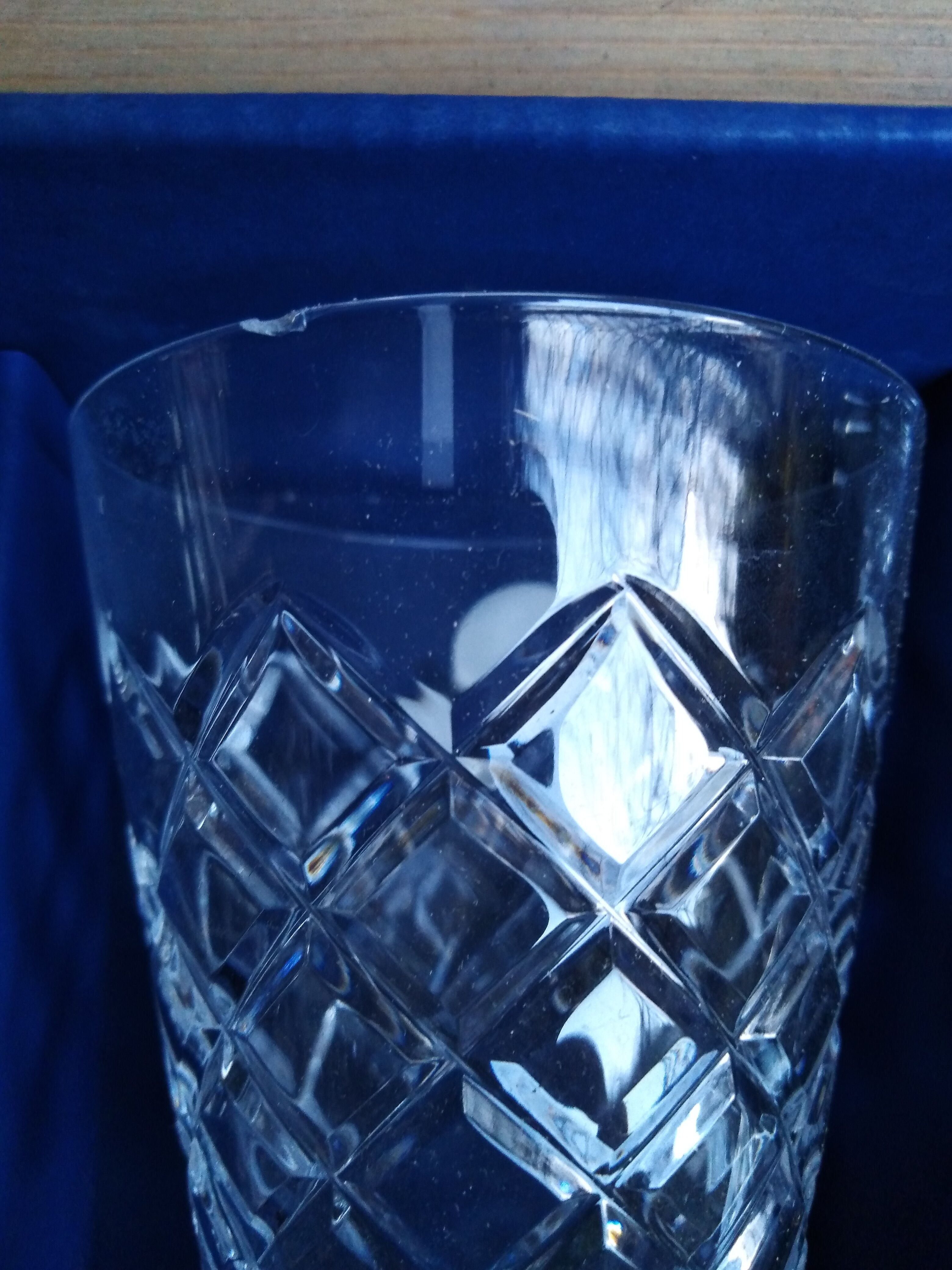 12 glasses of crystal water wine, Antibes model, hand-cut, 18 cl