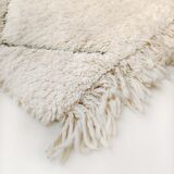 Moroccan Berber carpet blessed ouarain ecru with black diamonds engraved 295x213cm