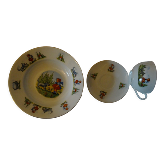 Set plate, cup and saucer