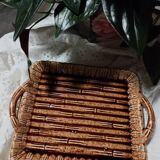 Plat imitation tressage en Barbotine