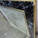 Mirror in brass and white veined black marble from the 70s