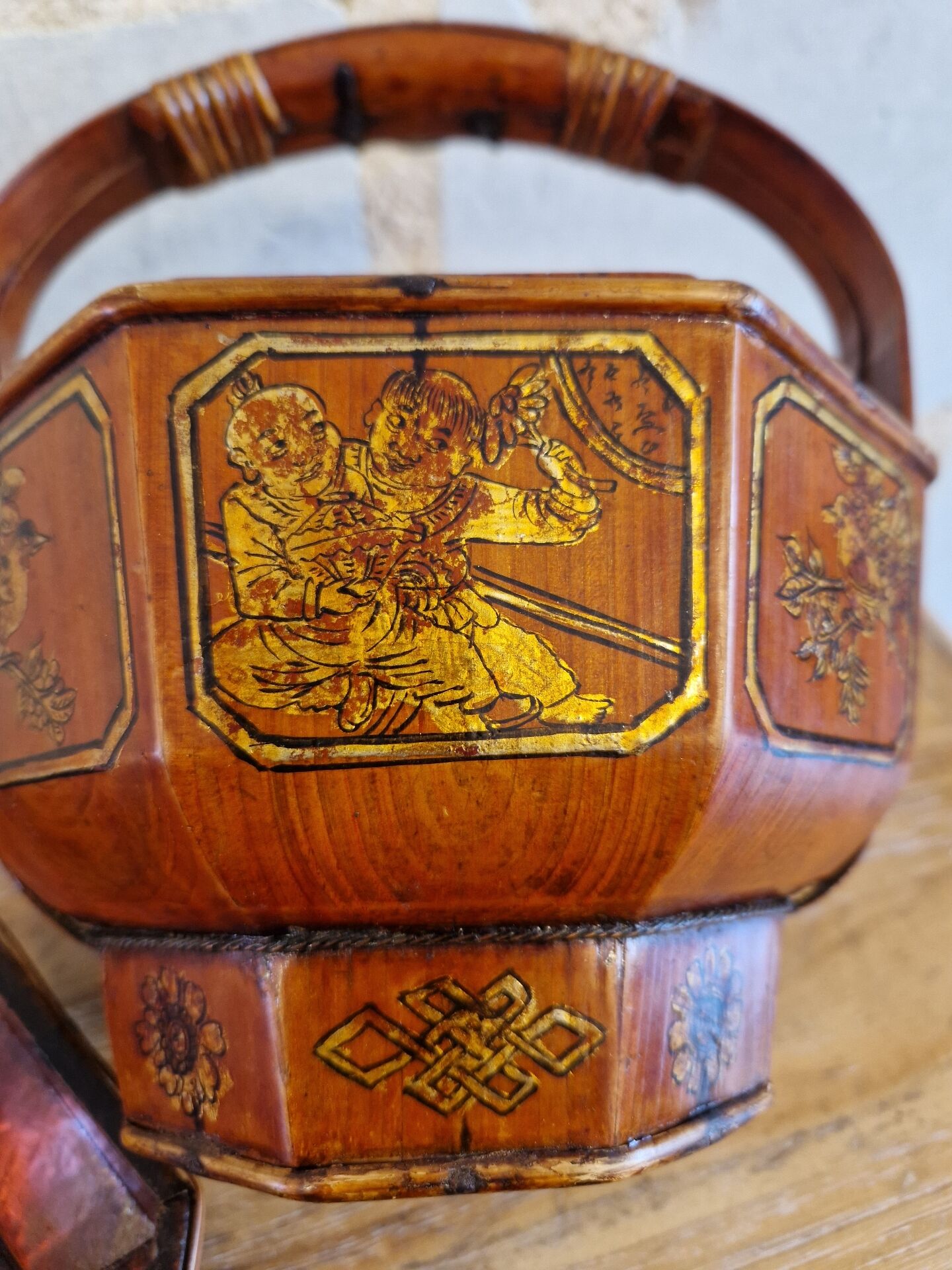 Antique Wedding Basket China 19th Century