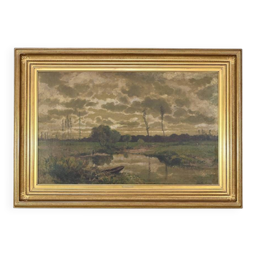 Oil on canvas, signed Cheret – Mid 19th century