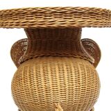Elephant bass table in rattan.