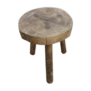 Tabouret tripod brutaliste