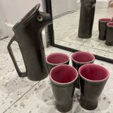 Signed ceramic carafe service