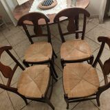 Set of 4 solid beech wood chairs