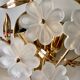 Pair of Italian wall lamps with a bouquet 1980