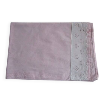 Drap d'enfant ancien brodé