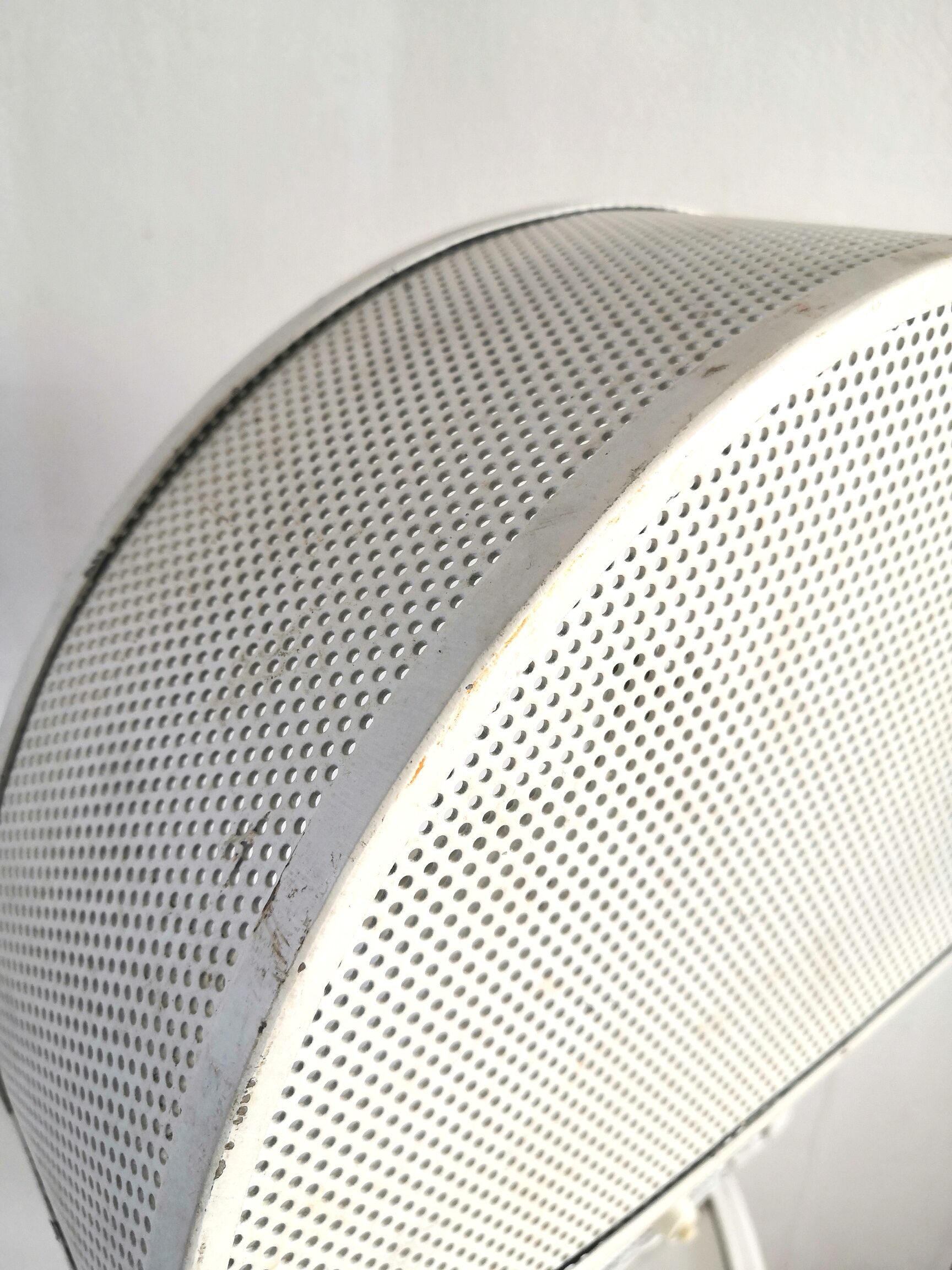 Mushroom wall lamp in perforated metal design 60s