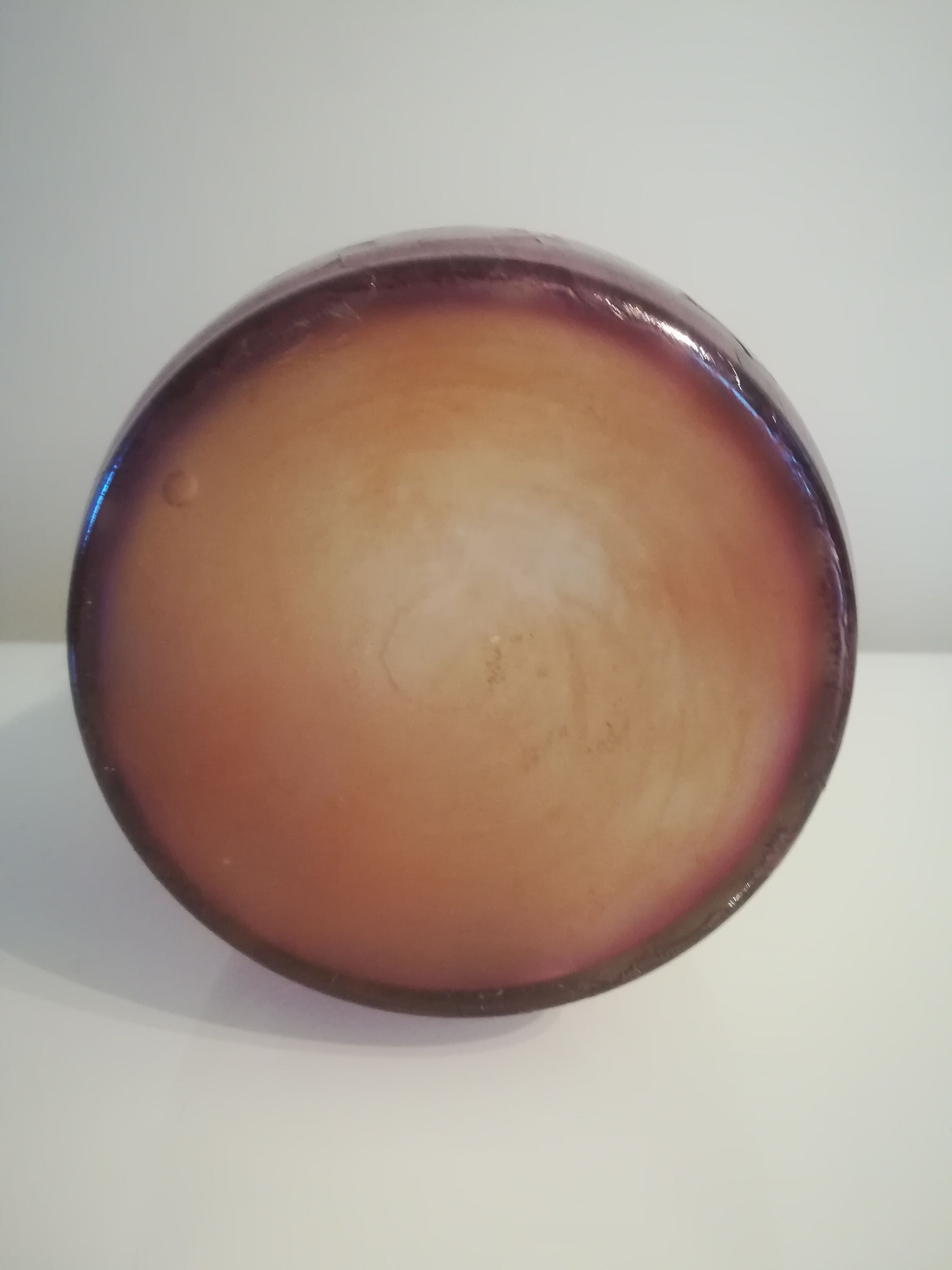 Legras biscuit bucket in glass paste Ruby series