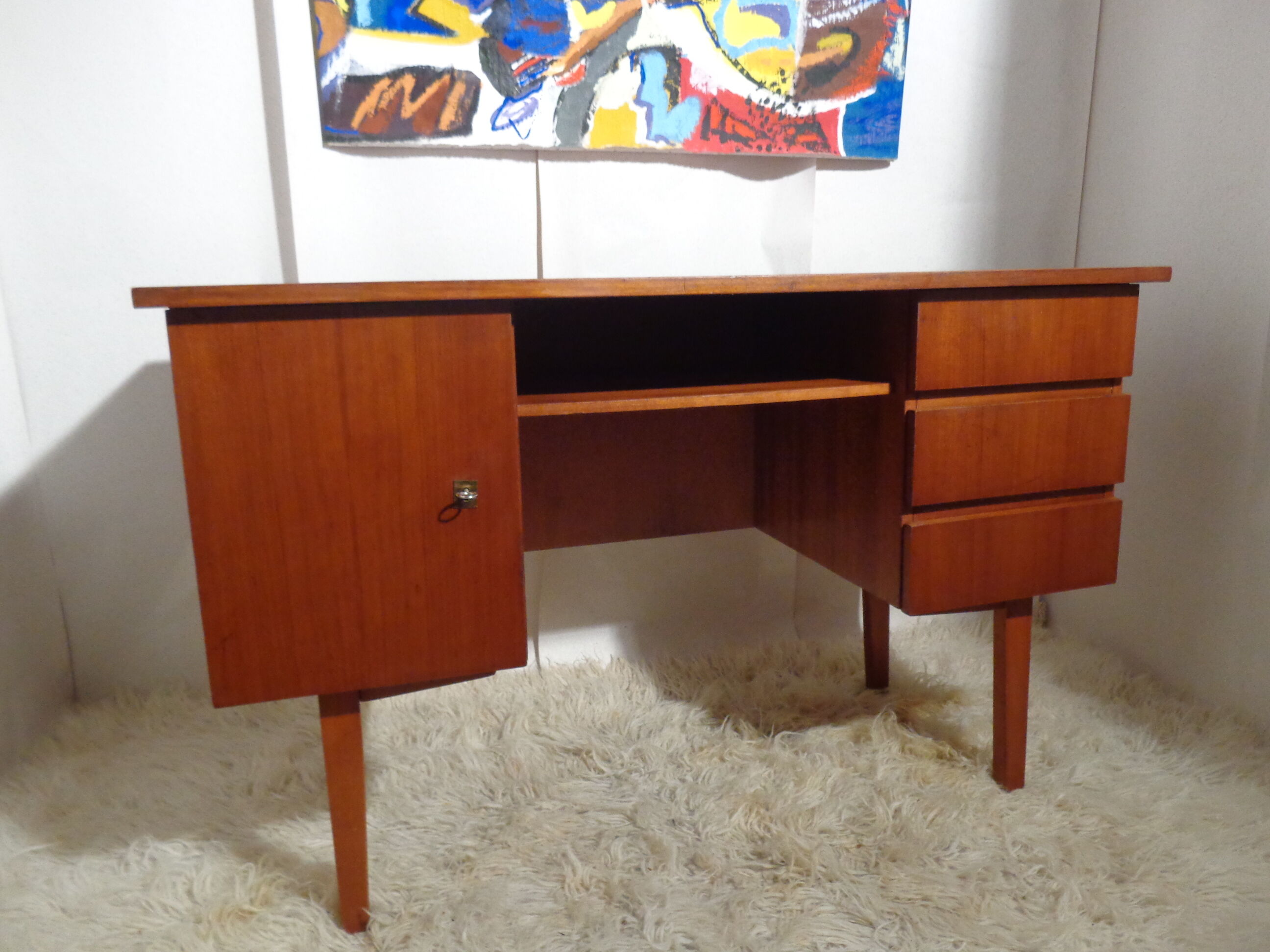 Vintage desk from the 60s light oak