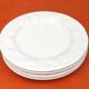 4 flat plates Fruit decoration (apples, pears, grapes...)
