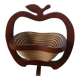Foldable fruit basket in the shape of an apple.