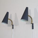 Paire d'appliques suedoise d'Ekilstuna 1960