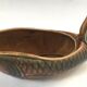Sauciere fish Sarreguemines France chestnut majolica vintage
