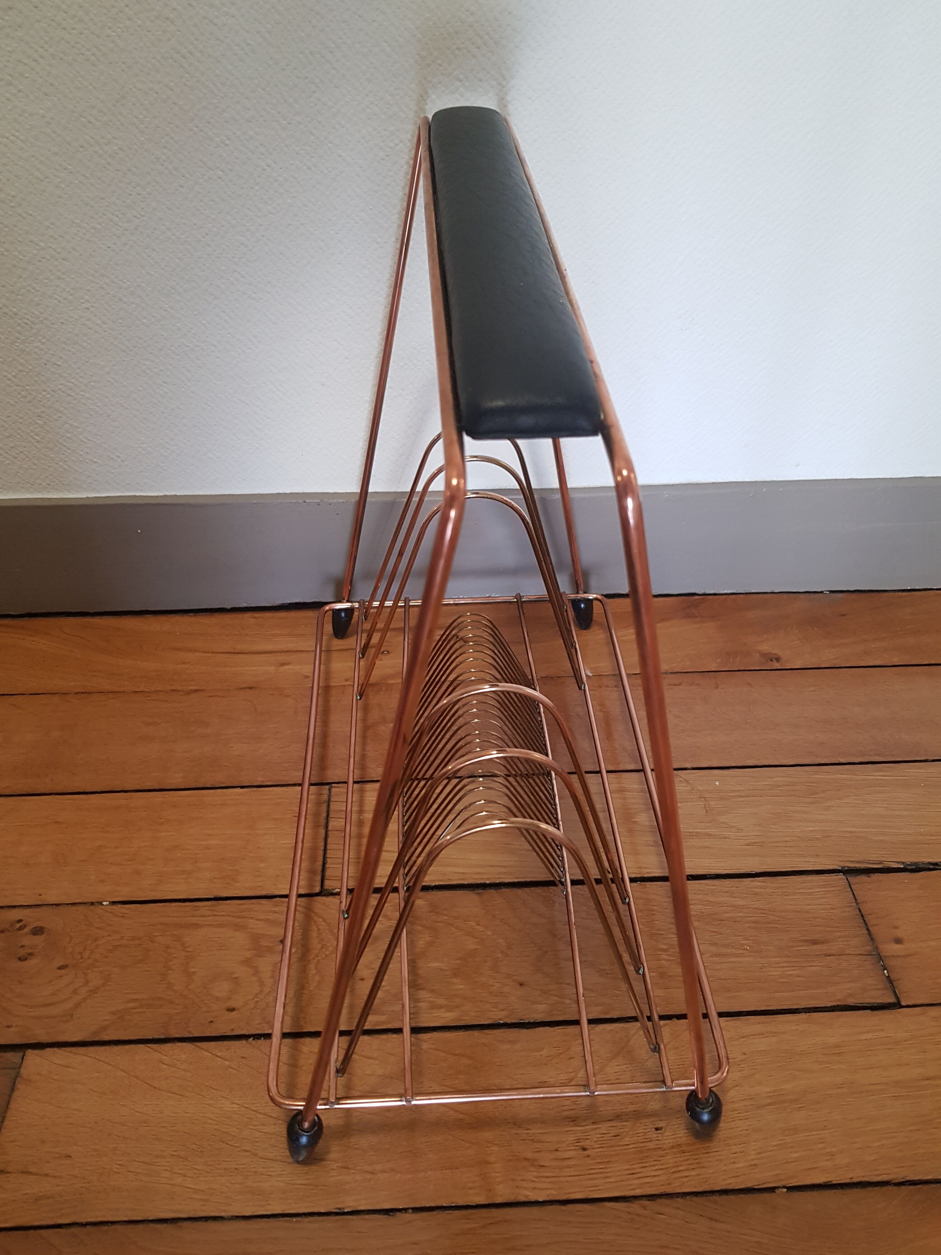 Brass and skai vinyl holder