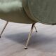 Paire de fauteuils italiens des années 1950 style Senior Zanuso en velours vert.