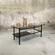 Vintage modernist glass coffee table