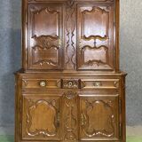 19th century 2-body sideboard in light oak