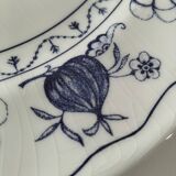 Trio of Castellania plates in Italian earthenware, vintage blue decoration