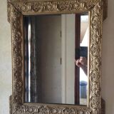 Mirror old wood and gilded stucco 57x71cm
