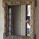 Miroir ancien bois et stuc doré 57x71cm