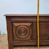Basque bench chest in solid wood, 105 cm