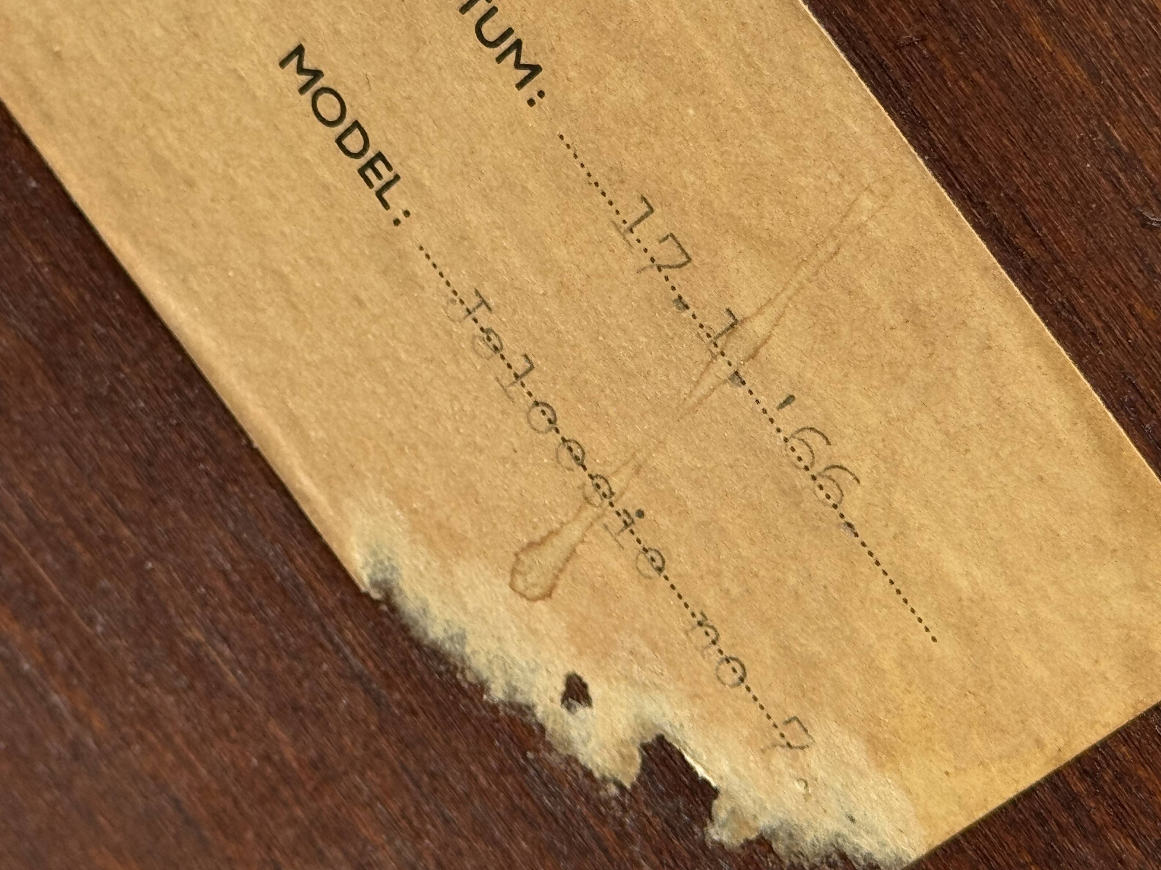 Vintage mahogany half-moon console