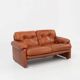 Brown Leather Armchair Coronado by Tobia Scarpa for B&b Italia, Italy, 1960