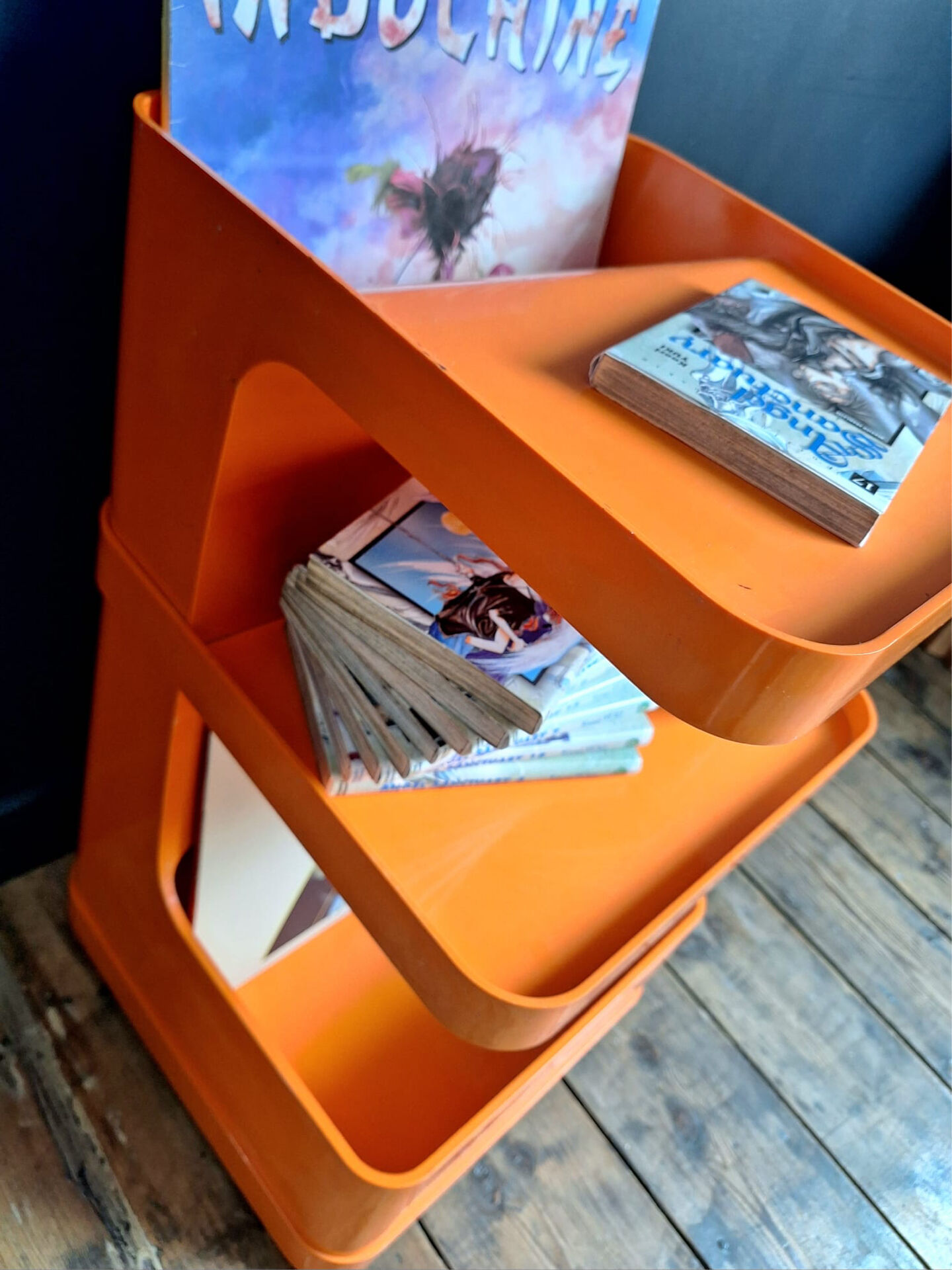 Flair side table for Prisunic by Marc Held, vintage bedside table.