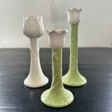 Set of 3 tulip candle holders