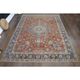 1970s Vintage Persian Handmade Wool Orange Oversized Area Rug 278x379
