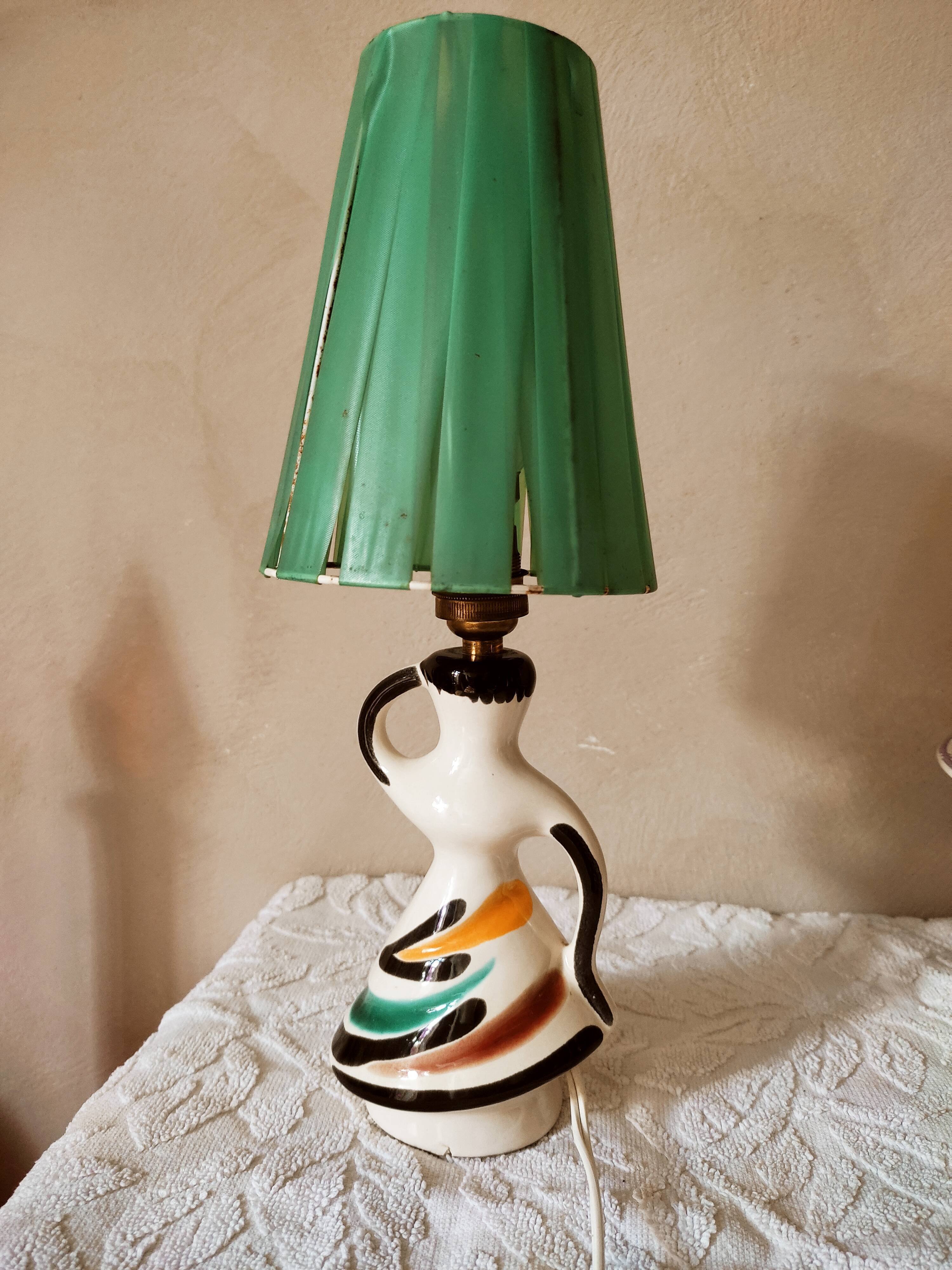 Lampe en céramique années 50